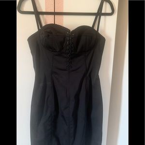MANGO black fitted dress M resembles famous brand